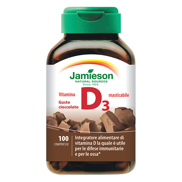 VITAMINA D MASTICABILE CIOCCOLATO 100 CPR INTEGRATORE